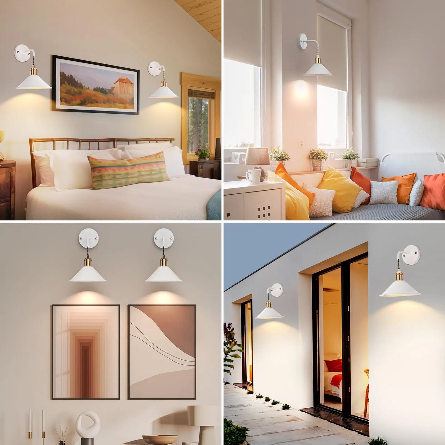 PRTILOUD Battery Operated Wall Sconces 2 Pack Remote Dimmable Warm RGB