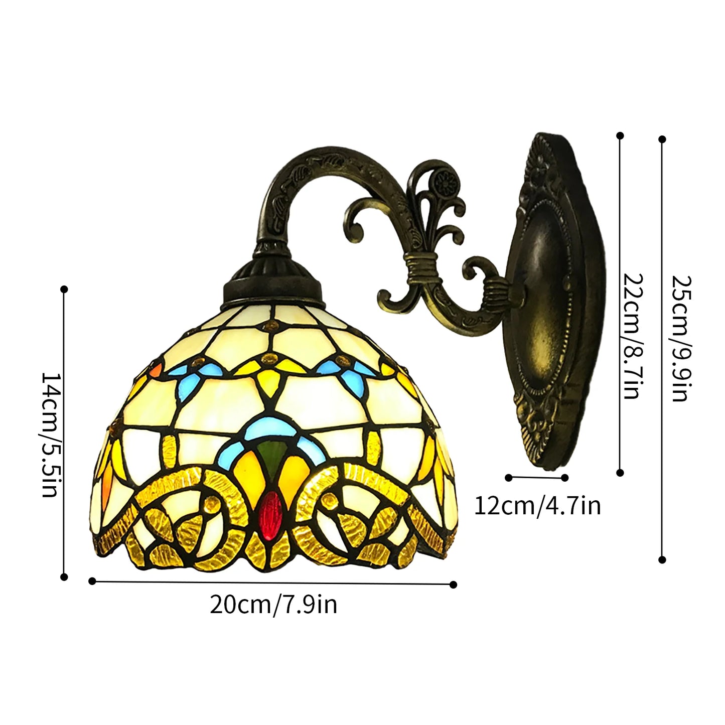 Vintage Dome Wall Lamp Retro Light For Living Room Staircase