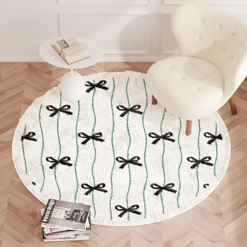Thickened Plush Round Rug For Bedroom And Living Room