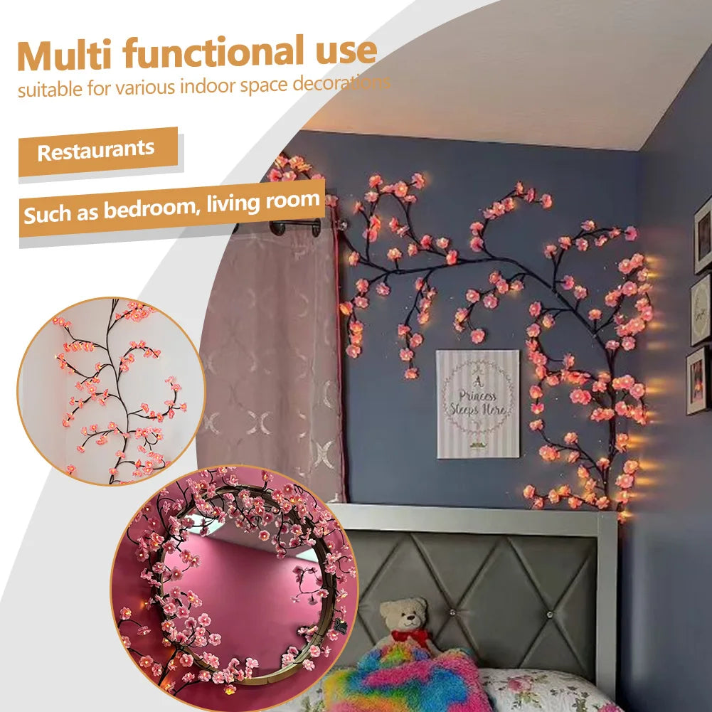 LAIMANEI LED Cherry Blossom Branch Lights With Remote Control
