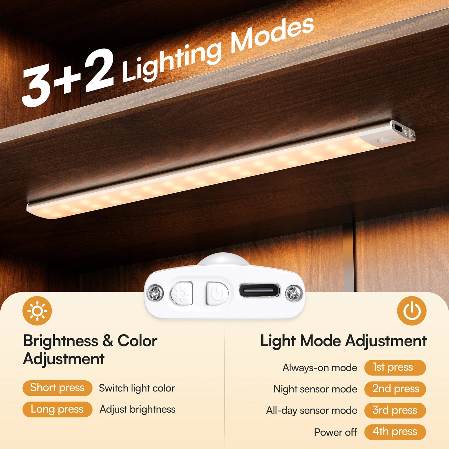 Furgle Arched Wood Storage Cabinet Adjustable Shelves LED Lights