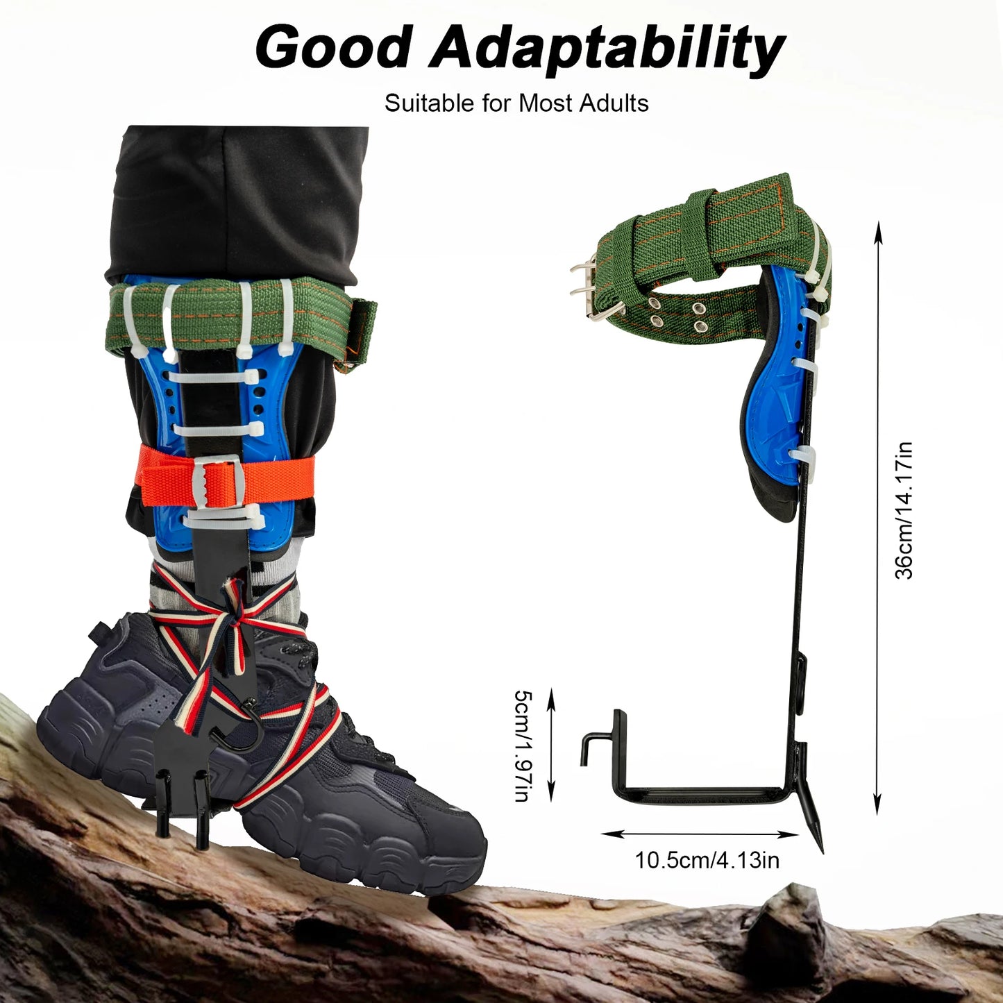 Tree Climbing Kit With Safety Belt And Wide Foot Pedal