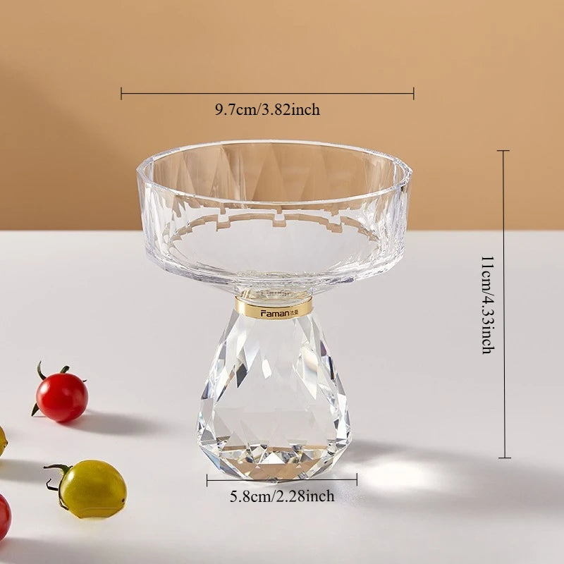 K9 Crystal Glass Cake Stand,Crystal Glass Fruit Plate, Display Desserts Holder for Wedding Cakes Serving Platters