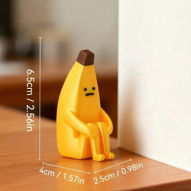 Anxious Banana 3D Printed PLA Figurine Decor for Car Office