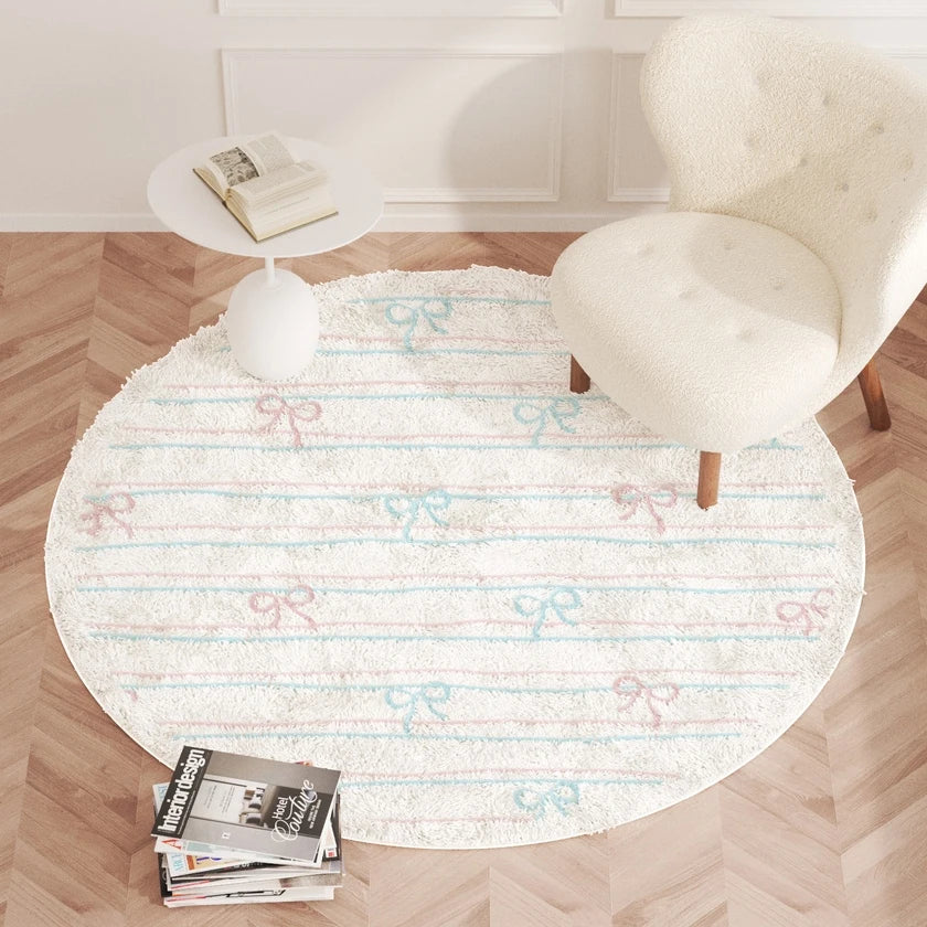 Thickened Plush Round Rug For Bedroom And Living Room