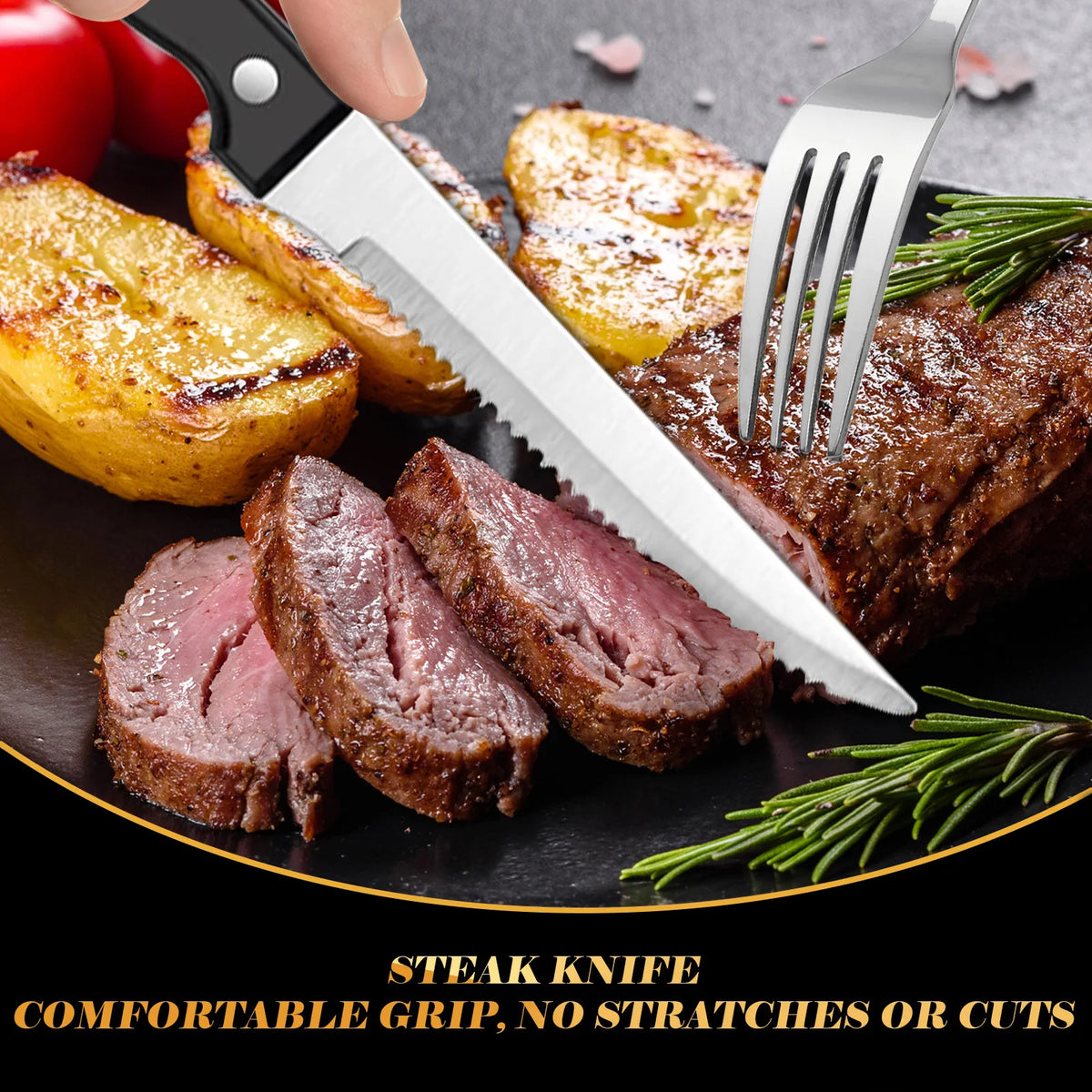HanSMART Stainless Steel Flatware Set Mirror Polished Cutlery