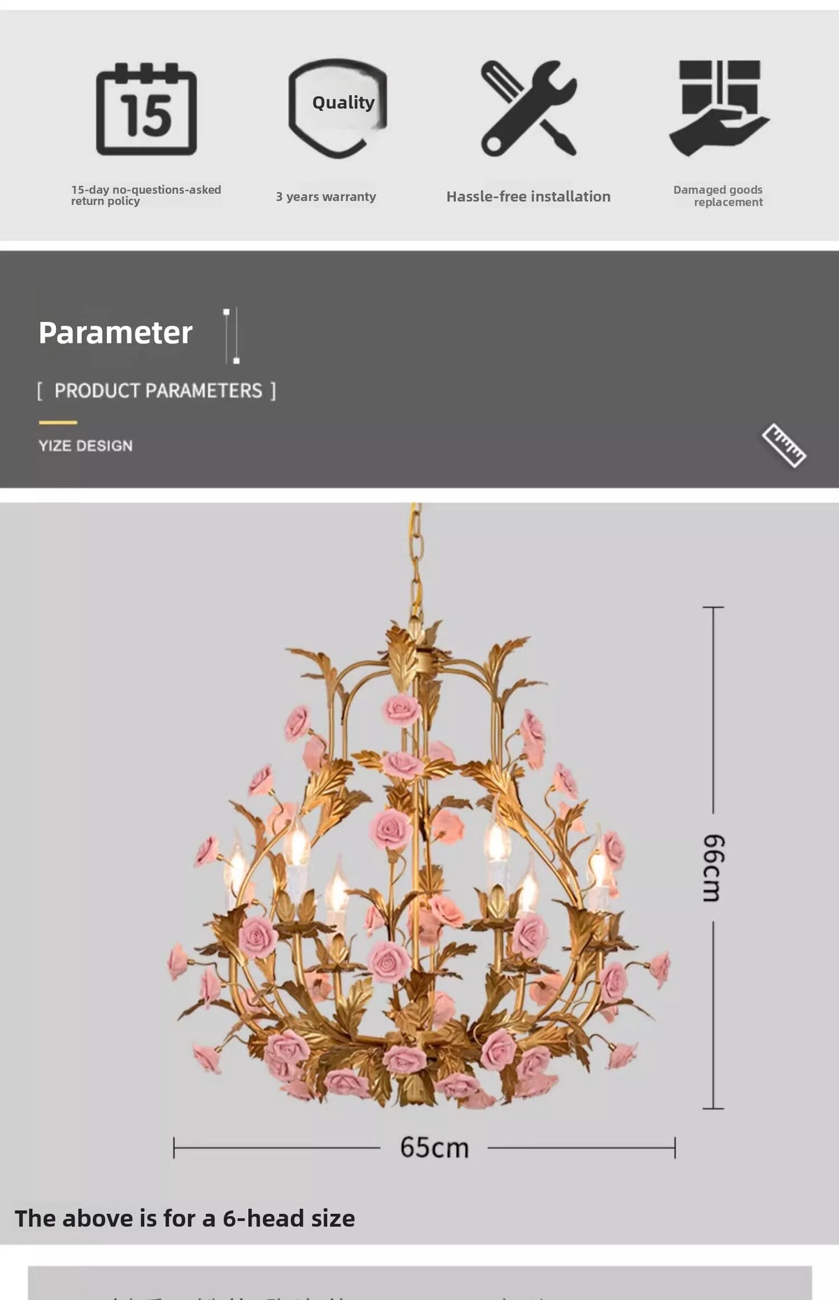 Hailunbao Brushed Stainless Steel Pendant Chandelier Ceiling Light