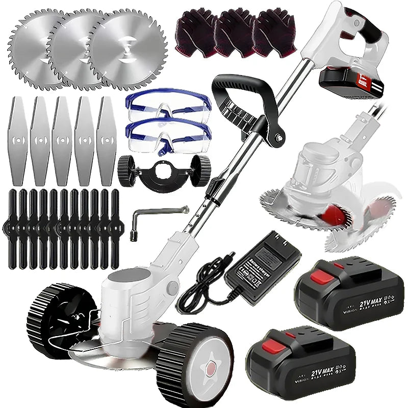 Wireless Portable Weed Trimmer Edger For Lawn With Dual Batteries
