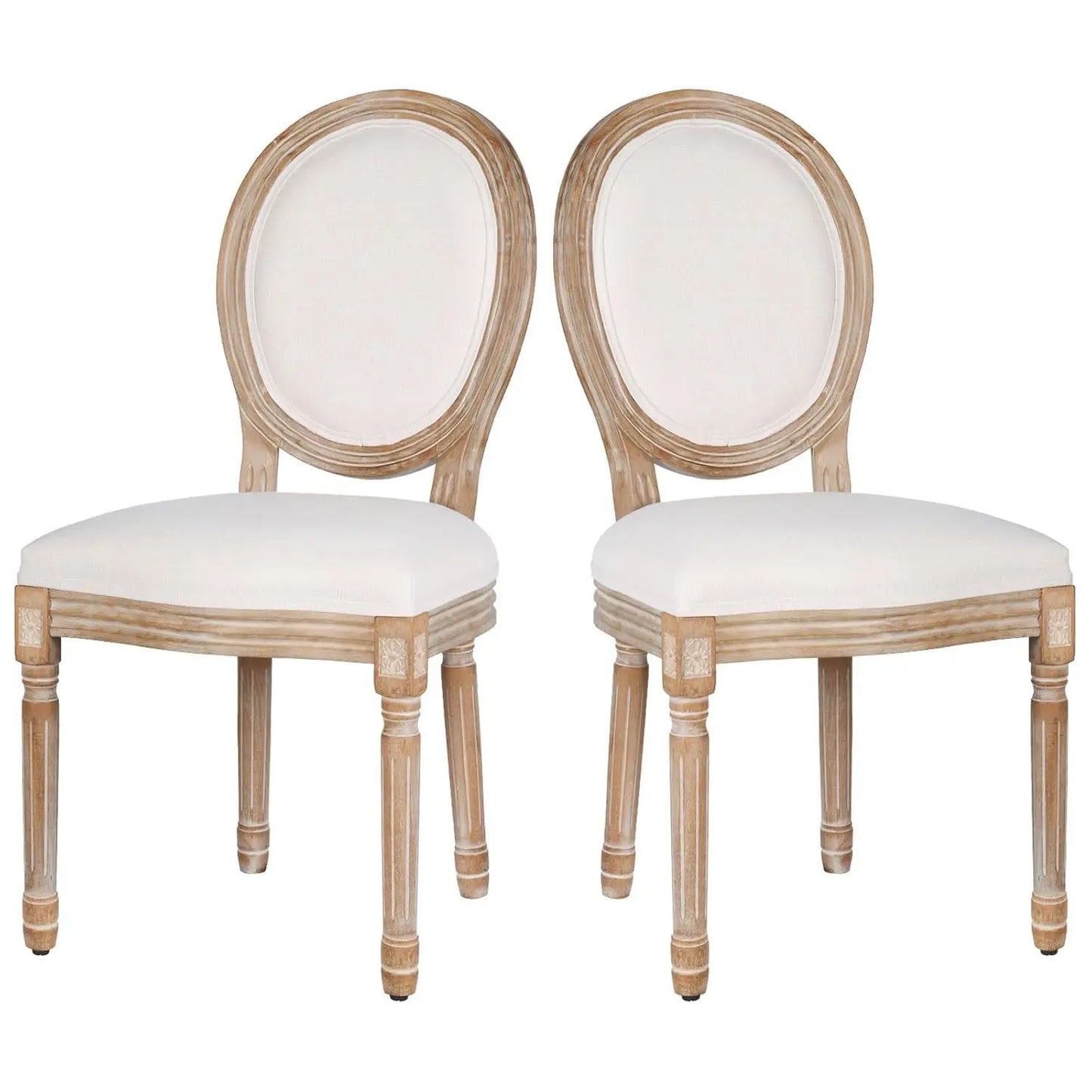 Frame French Country Square Back Dining Chairs Set 2