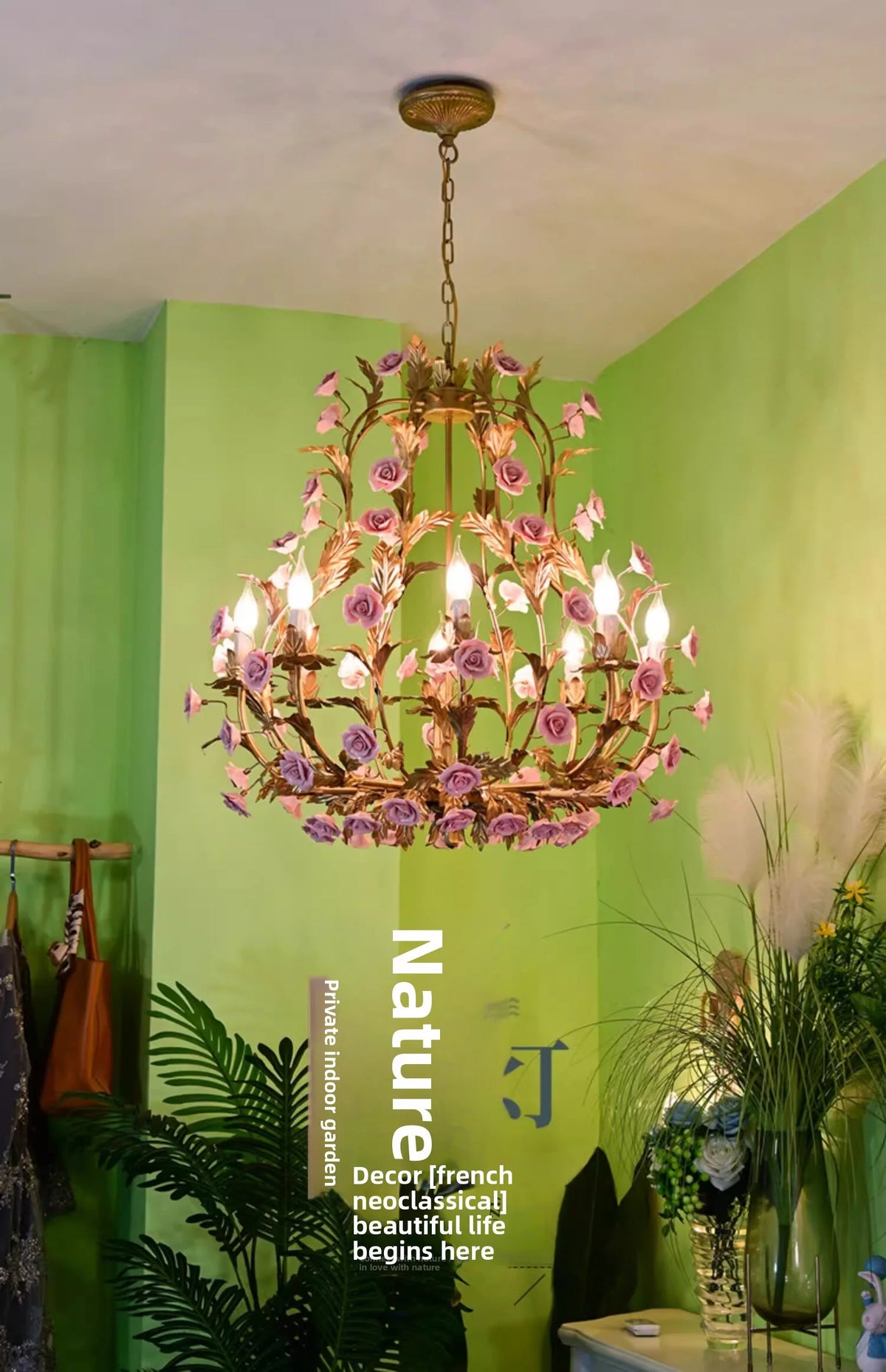 Hailunbao Brushed Stainless Steel Pendant Chandelier Ceiling Light
