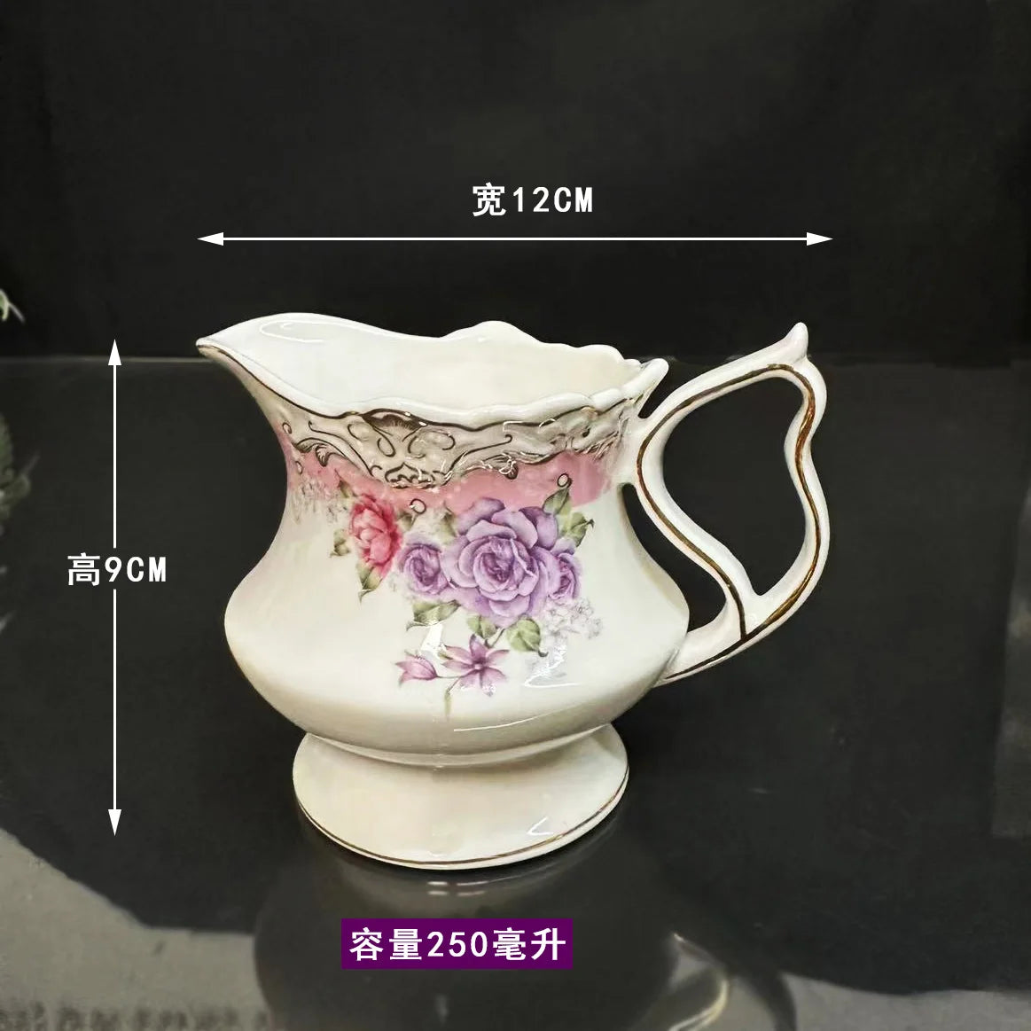 Palace style afternoon tea coffee set coffee cup pot pot hollowed out Dim sum plate