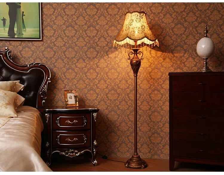 Vintage Iron And Bakelite Foot Switch Floor Lamp With Shade