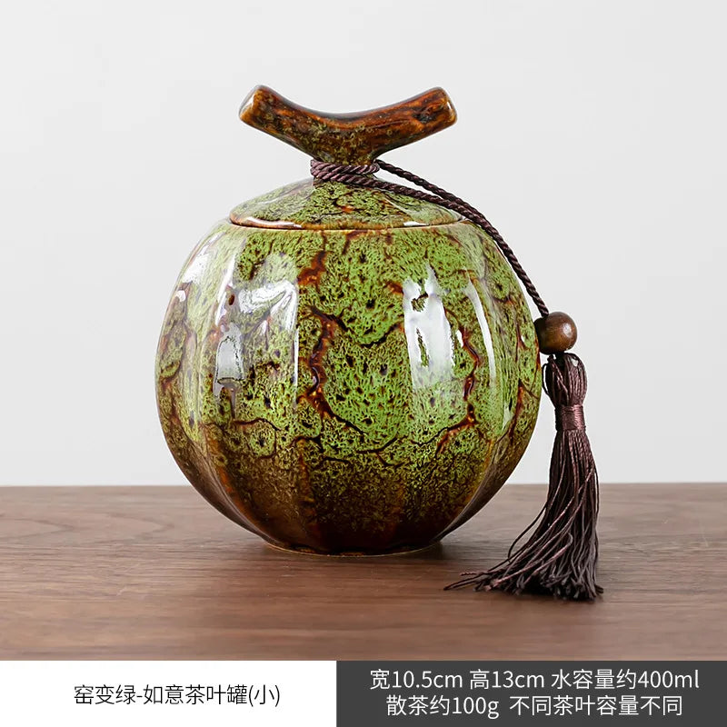 Sealed Ceramic Tea Caddy For Food Storage And Kitchen Use