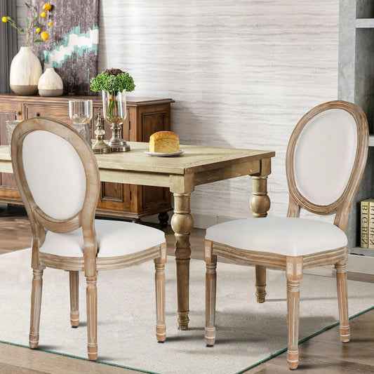 Frame French Country Square Back Dining Chairs Set 2