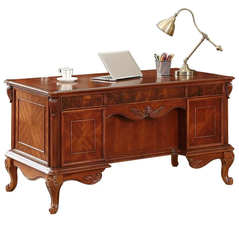 *American class desk study writing desk solid wood high-end office computer desk