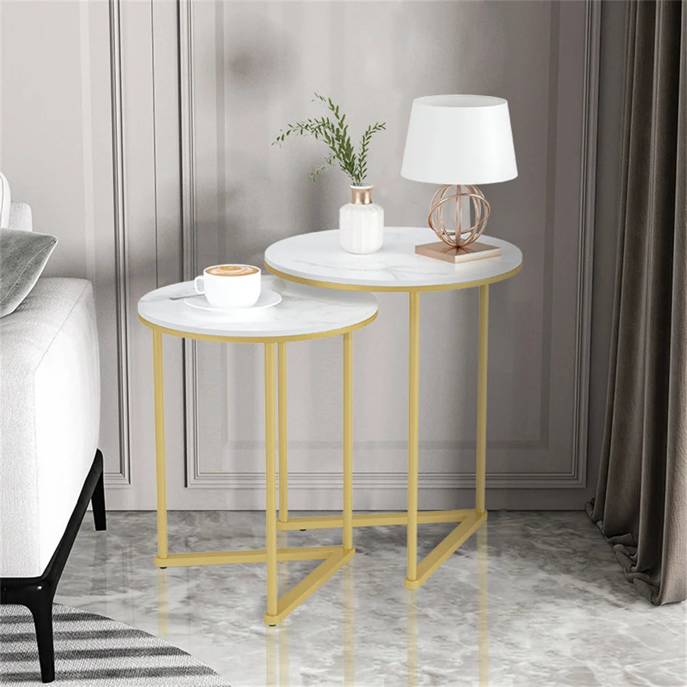 Wisfor Modern Round Nesting Side Tables For Living Room