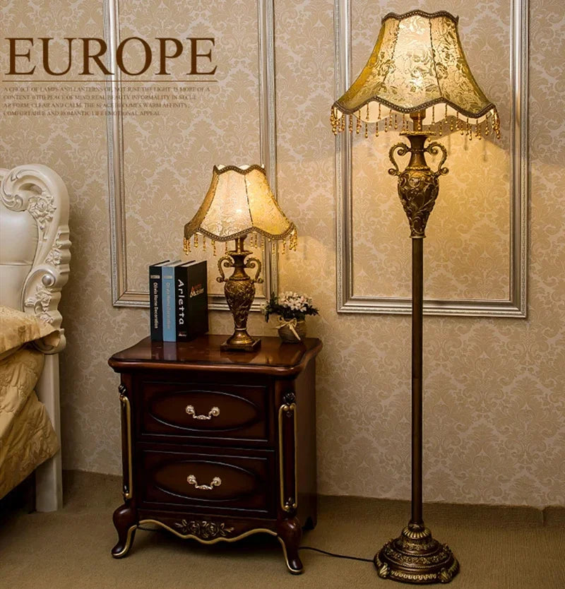 Vintage Resin Base Floor Lamp Decorative Home Interior Lighting