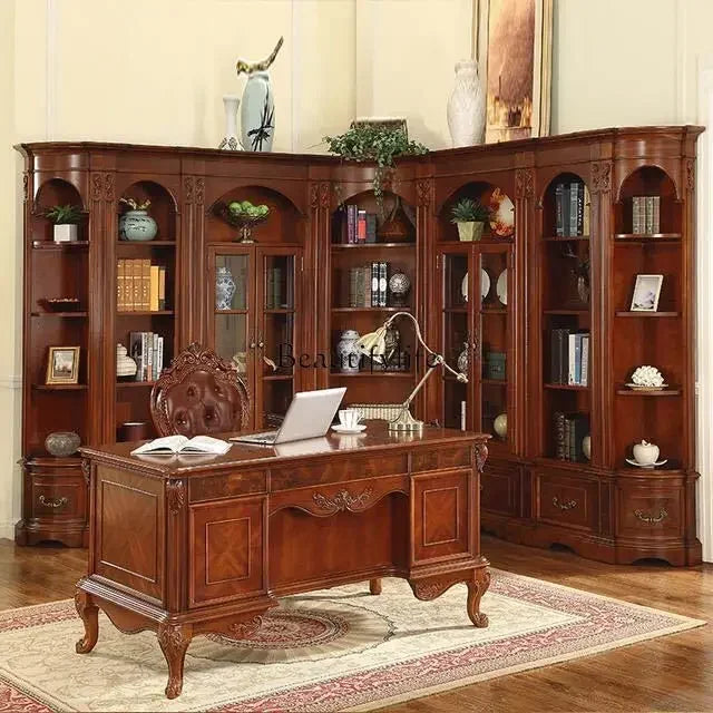 *American class desk study writing desk solid wood high-end office computer desk