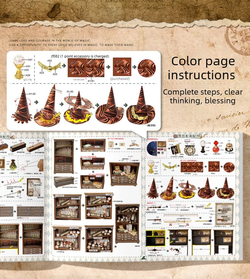 Doll House Miniature DIY Assembly Kit For Bedroom Scene And Home Decor
