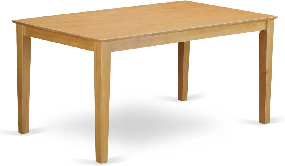 Oak 7 Piece Dining Set With Rectangle Table And Chairs