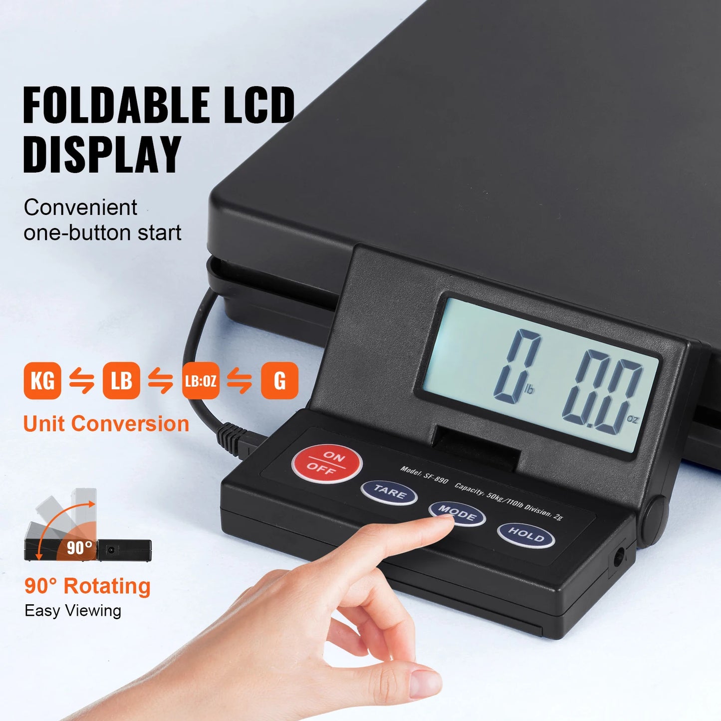 SucceBuy 110 Lb Digital Postal Shipping Scale With Timer