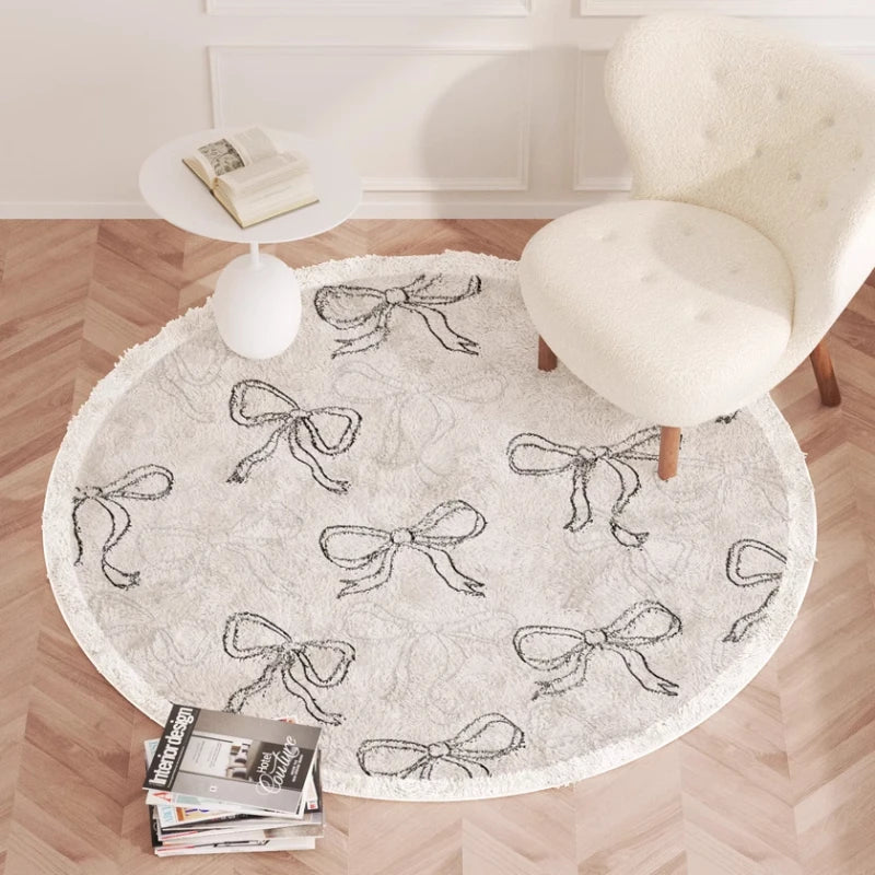 Thickened Plush Round Rug For Bedroom And Living Room