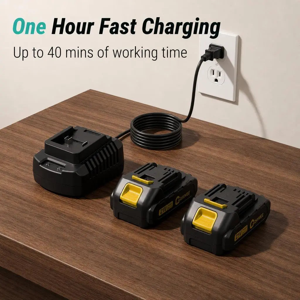 20V Cordless Leaf Blower, 550 CFM 130 MPH Brushless Motor, 6 Variable Speed, 2×2.0Ah Batteries & Fast Charger, 6.99Lbs Lightweight Quiet Electric Blower for Lawn Patio Yard, Yellow
