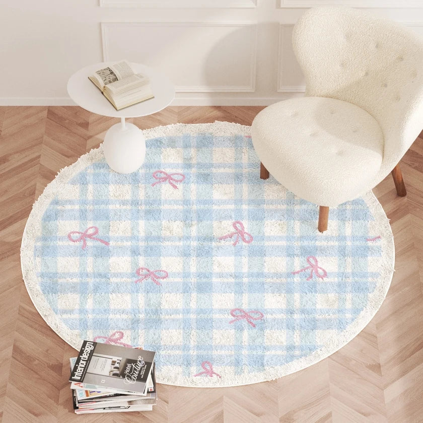 Thickened Plush Round Rug For Bedroom And Living Room