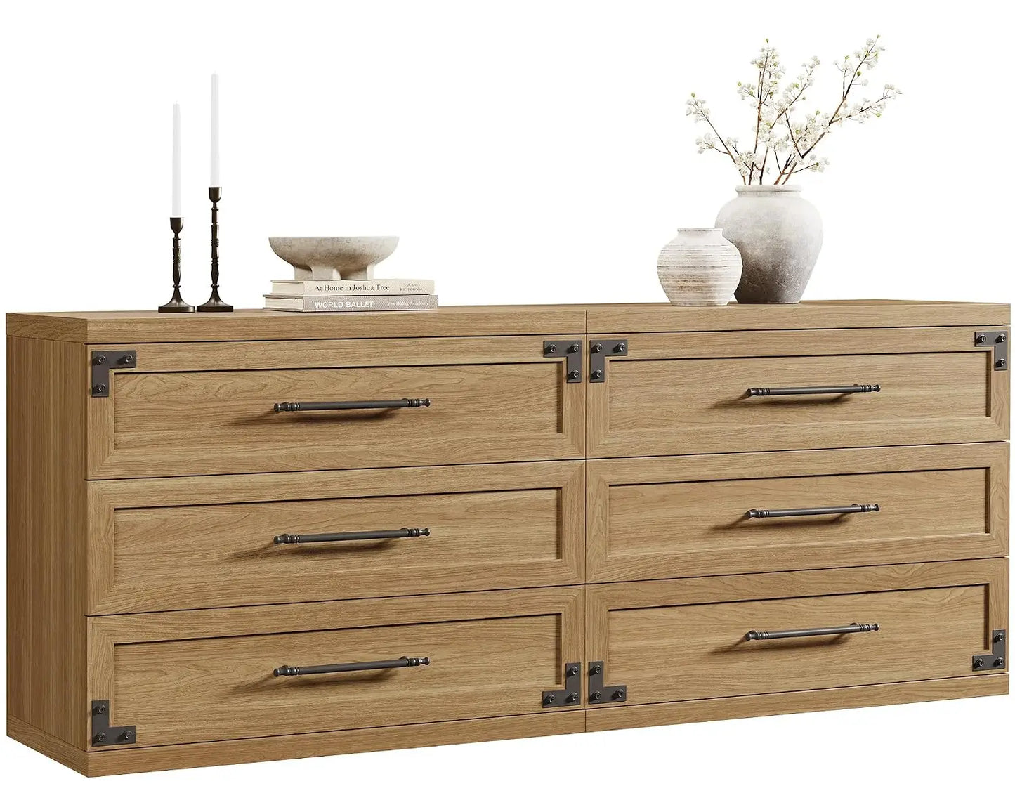 2 Pack Modern Nightstands With 3 Drawers Bedside Tables