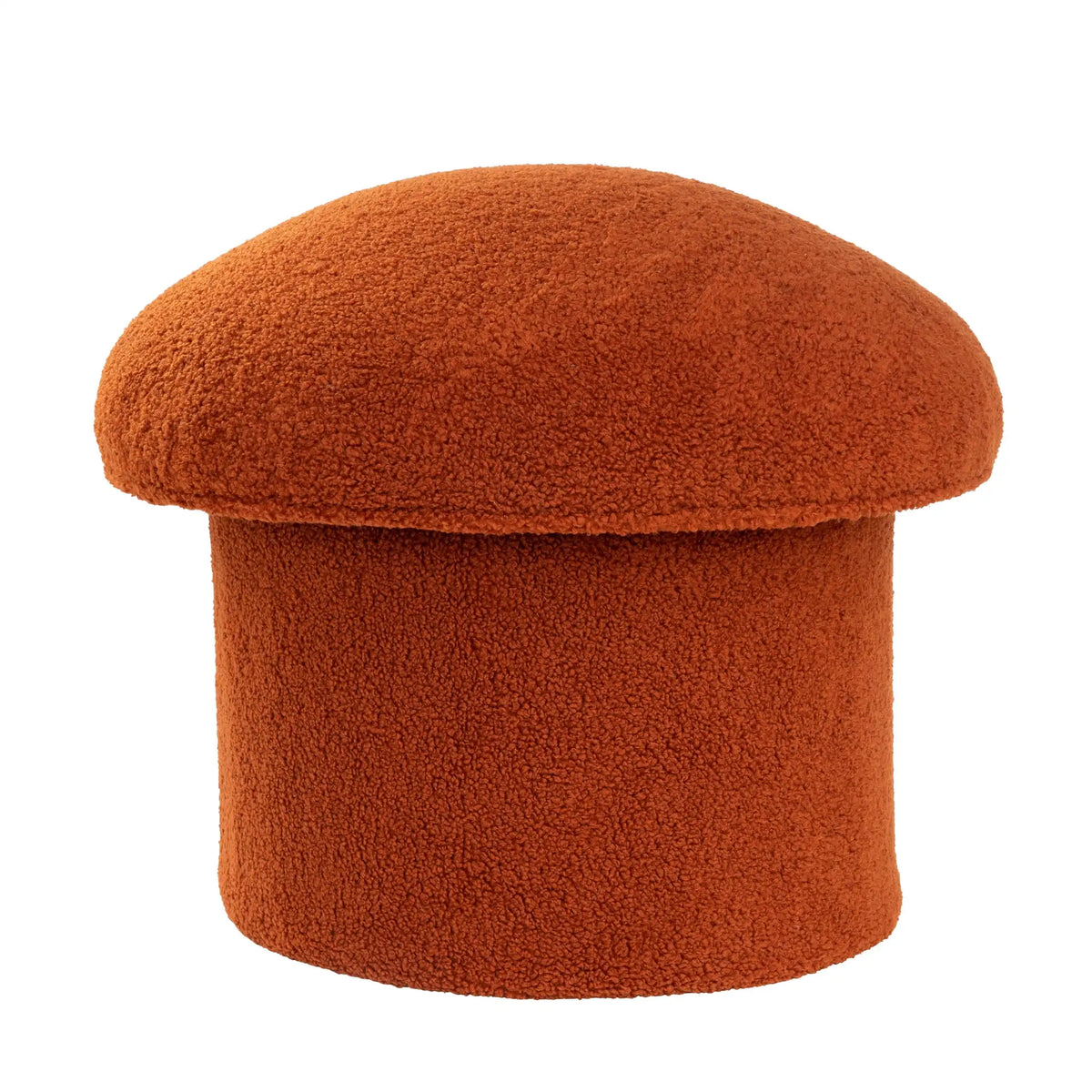 Mainstays Mushroom Boucle Storage Ottoman Upholstered Footrest