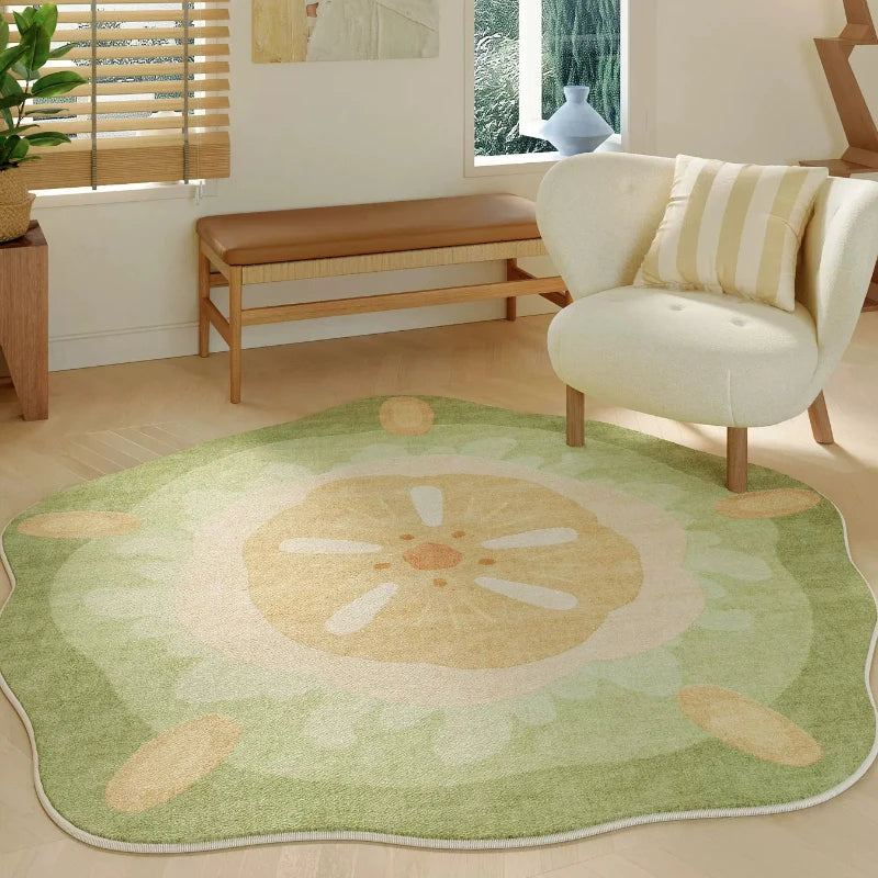 Irregular Plush Floor Rug For Bedroom And Living Room Decor