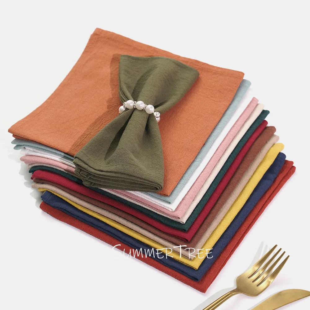 Summertree CN 50 Pack Plain Cotton Napkins For Dining Table