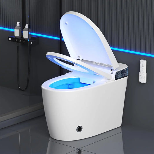 Modern Tankless Bidet Toilet With Automatic Opening Seat Lid