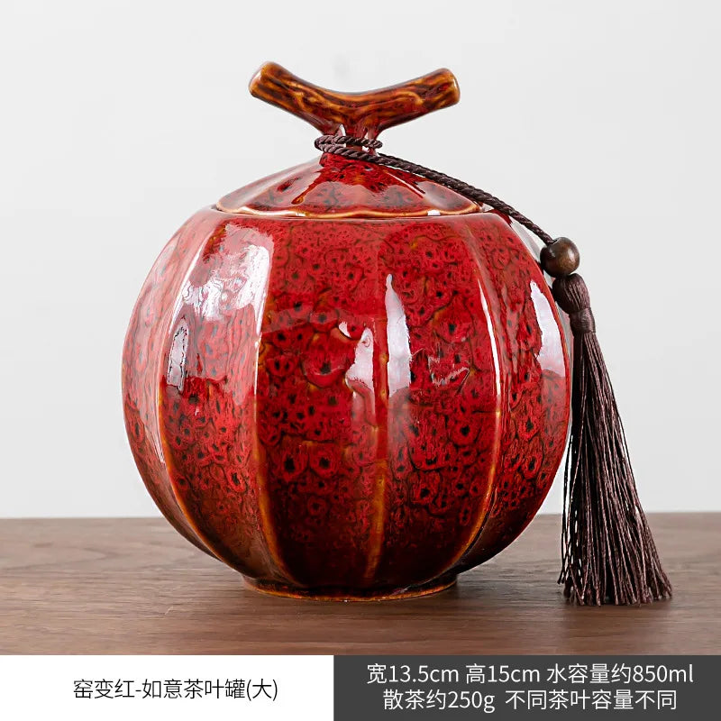 Sealed Ceramic Tea Caddy For Food Storage And Kitchen Use