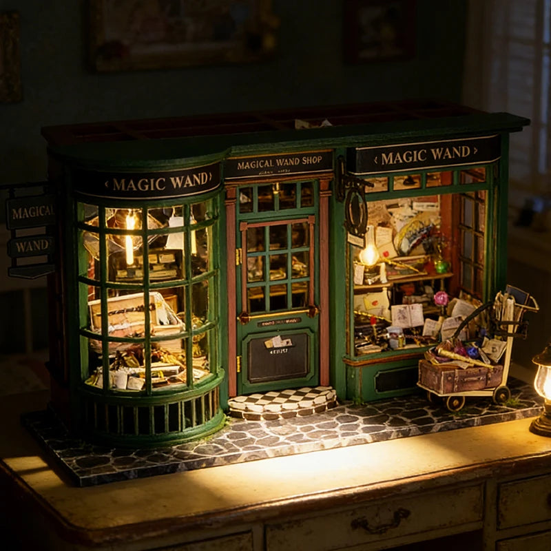 Doll House Miniature DIY Assembly Kit For Bedroom Scene And Home Decor