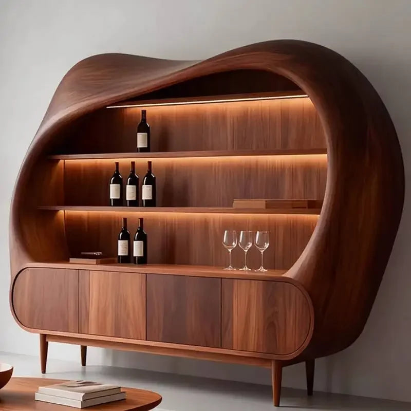 Rustic Small Living Room Cabinets Classic Display Nordic Arched Living Room Cabinets Saving Wooden Mueble Salon Furniture Home