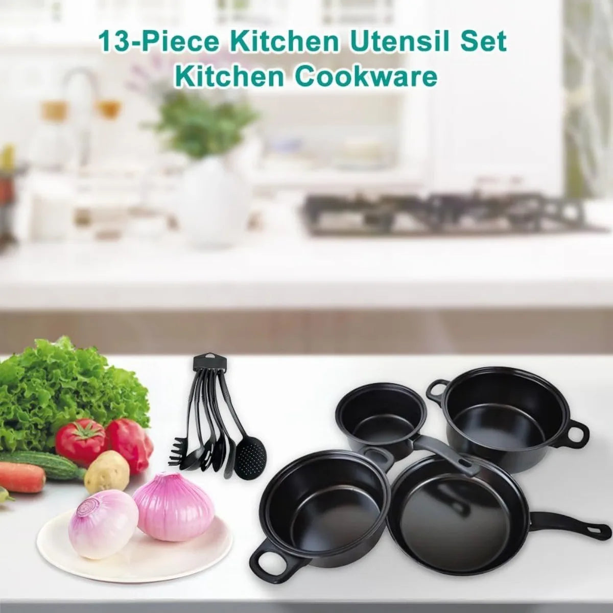 COBASPORT 13 Piece Nonstick Pots And Pans Set Induction Cooktop