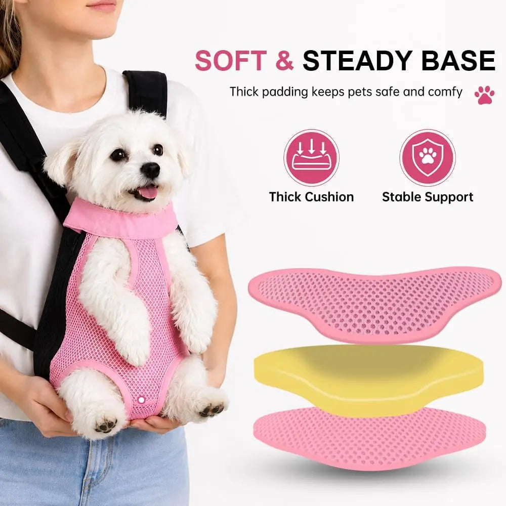 Front Carrier for Small Dogs and Cats with Breathable Legs Out Design