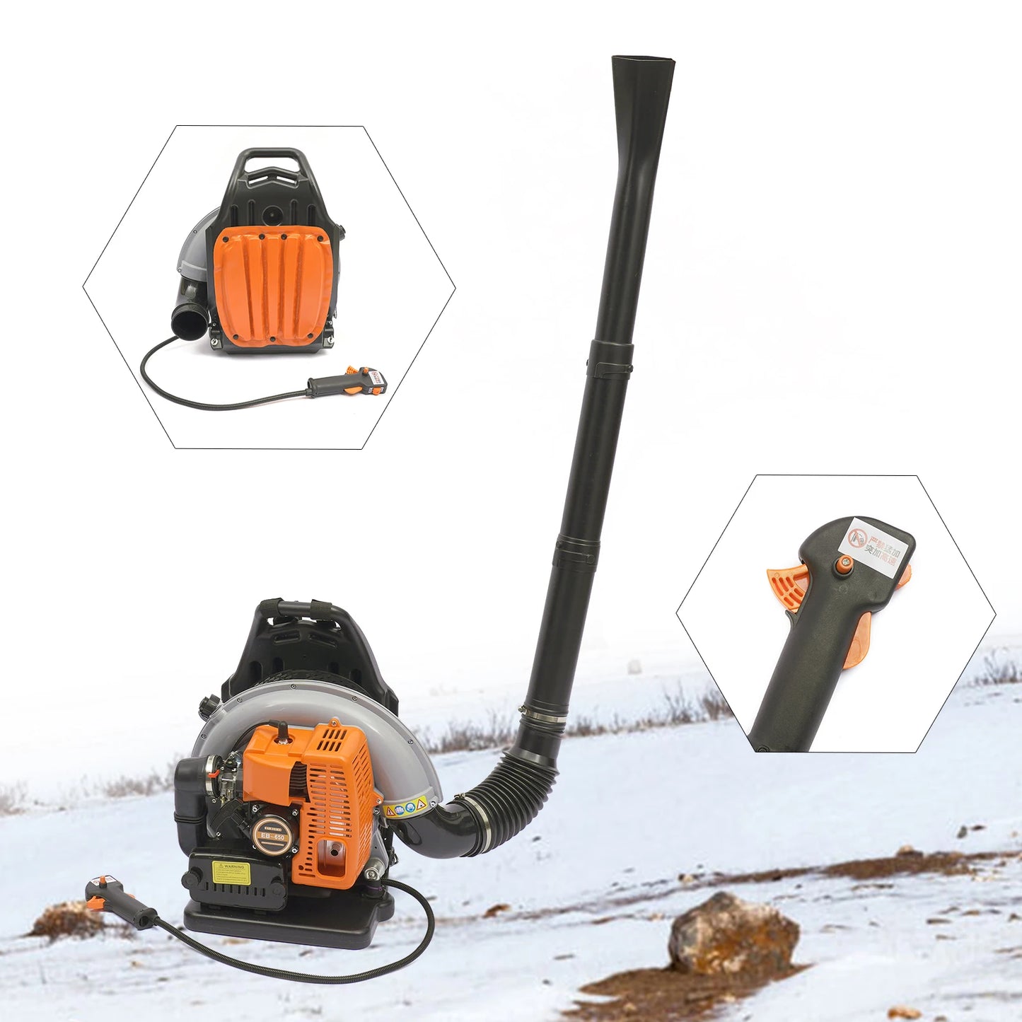 Gasoline Powered Backpack Leaf Blower Air Cooled for Road Sweep